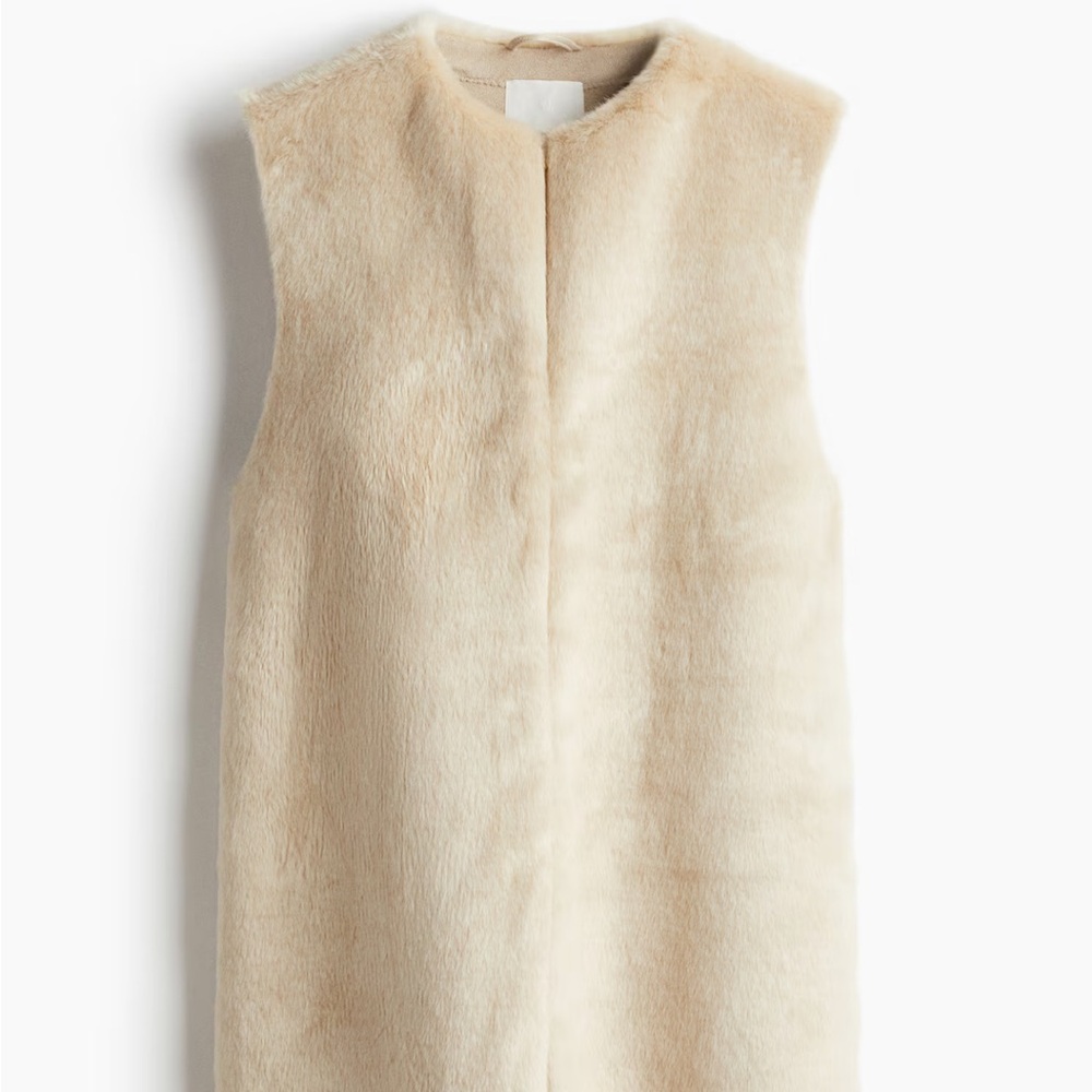 Fuzzy long vest